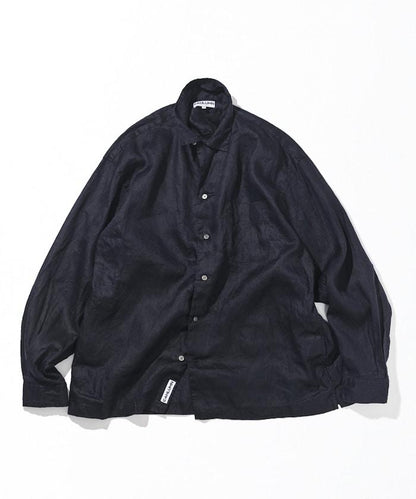 Linen Open Collar Long Sleeve Shirt 襯衫