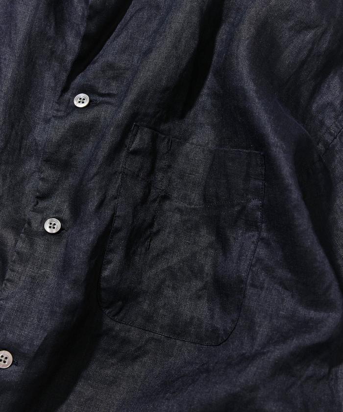 Linen Open Collar Long Sleeve Shirt 襯衫