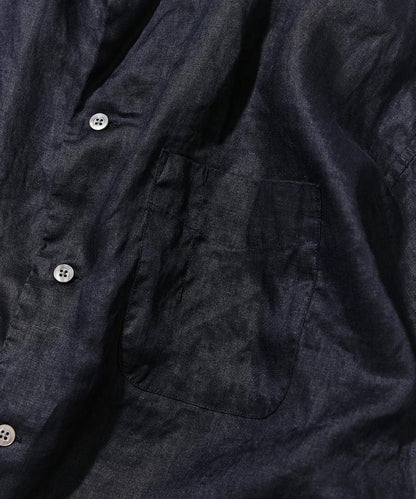 Linen Open Collar Long Sleeve Shirt 襯衫