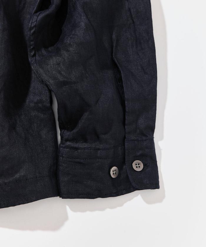 Linen Open Collar Long Sleeve Shirt 襯衫