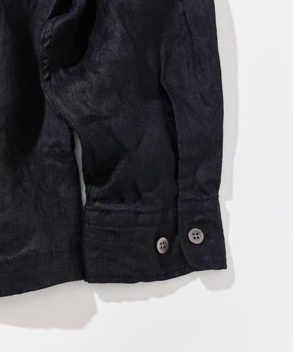 Linen Open Collar Long Sleeve Shirt 襯衫