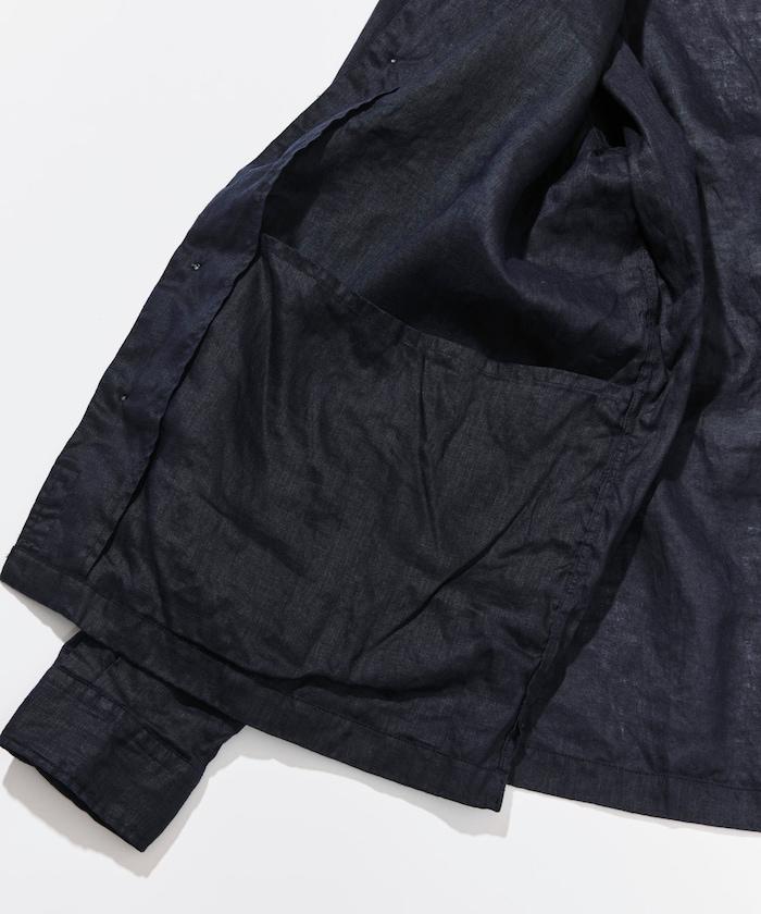Linen Open Collar Long Sleeve Shirt 襯衫