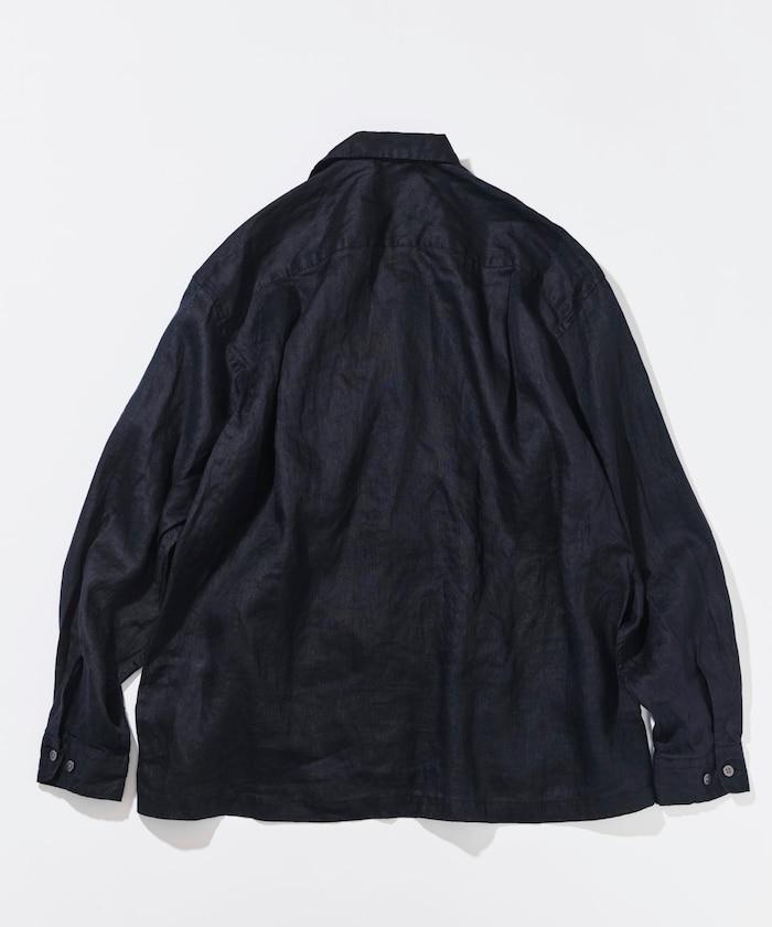 Linen Open Collar Long Sleeve Shirt 襯衫