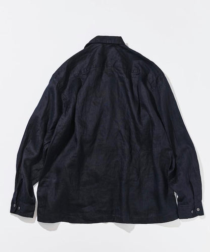 Linen Open Collar Long Sleeve Shirt 襯衫