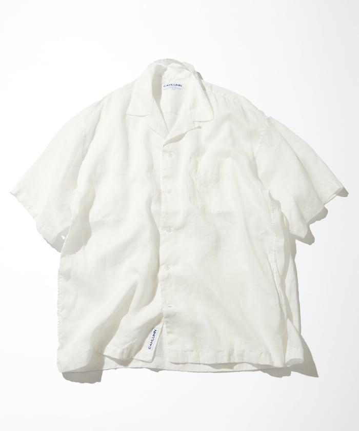 Linen Open Collar Short Sleeve Shirt 襯衫