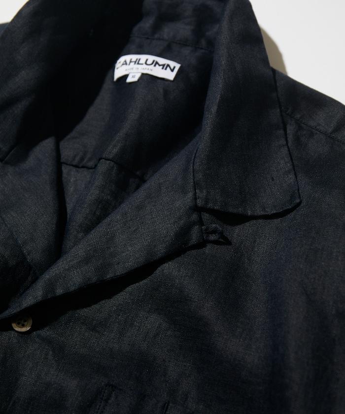 Linen Open Collar Short Sleeve Shirt 襯衫