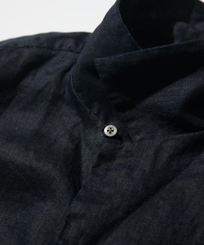 Linen Open Collar Short Sleeve Shirt 襯衫