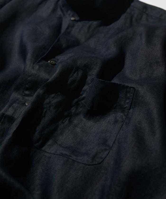 Linen Open Collar Short Sleeve Shirt 襯衫