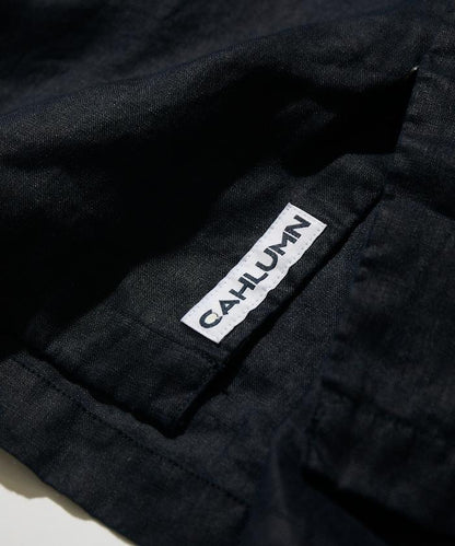 Linen Open Collar Short Sleeve Shirt 襯衫