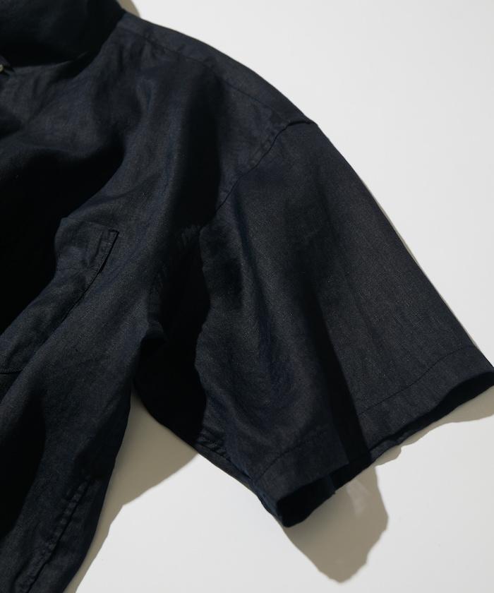 Linen Open Collar Short Sleeve Shirt 襯衫
