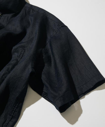 Linen Open Collar Short Sleeve Shirt 襯衫