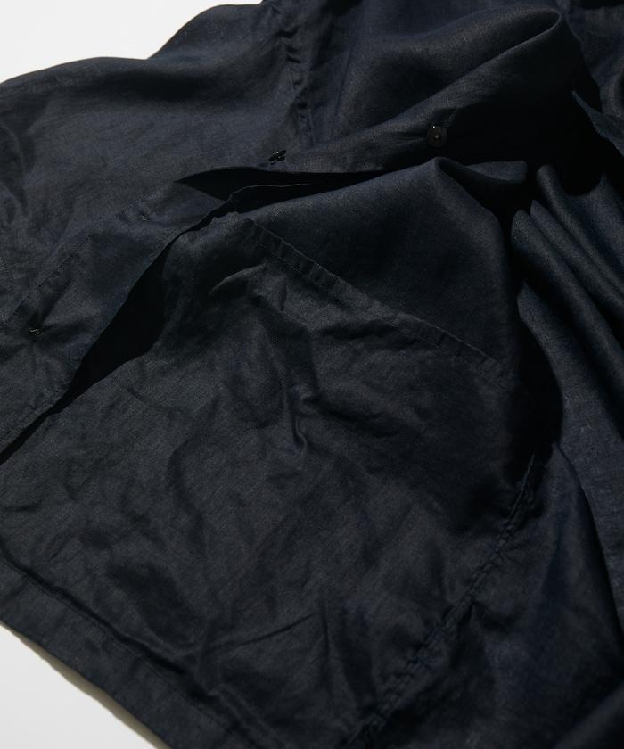 Linen Open Collar Short Sleeve Shirt 襯衫