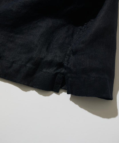 Linen Open Collar Short Sleeve Shirt 襯衫
