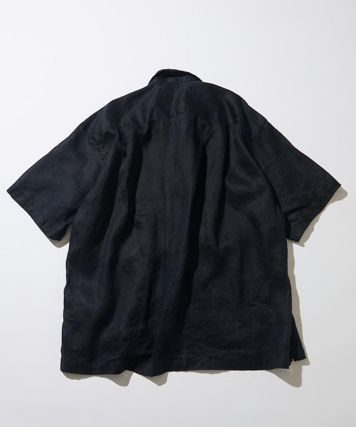 Linen Open Collar Short Sleeve Shirt 襯衫