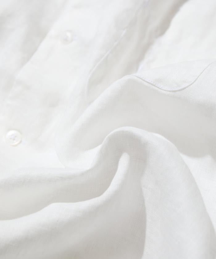 Linen Open Collar Short Sleeve Shirt 襯衫