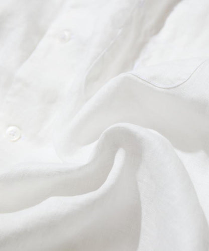 Linen Open Collar Short Sleeve Shirt 襯衫