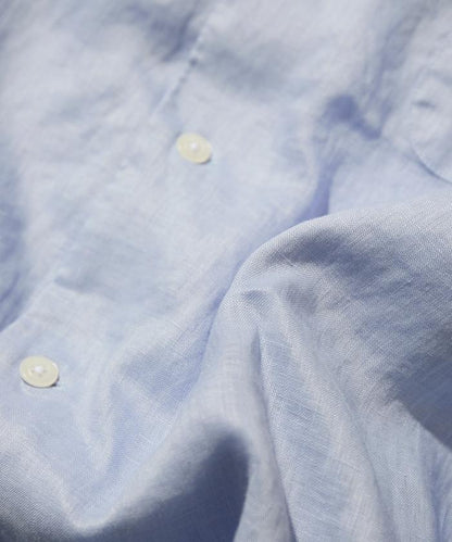 Linen Open Collar Short Sleeve Shirt 襯衫