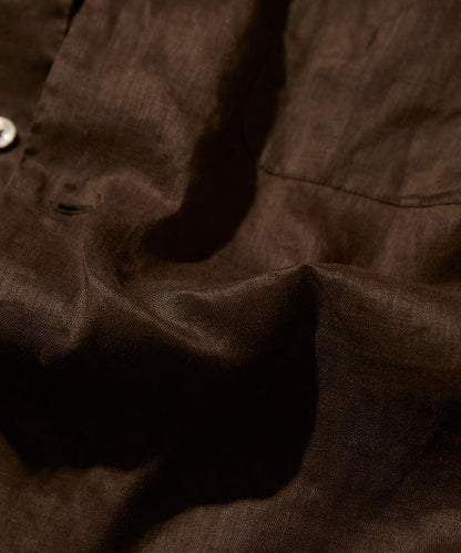 Linen Open Collar Short Sleeve Shirt 襯衫
