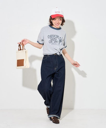SPORTS PRINT RINGER T-SHIRT 撞色羅紋 T恤