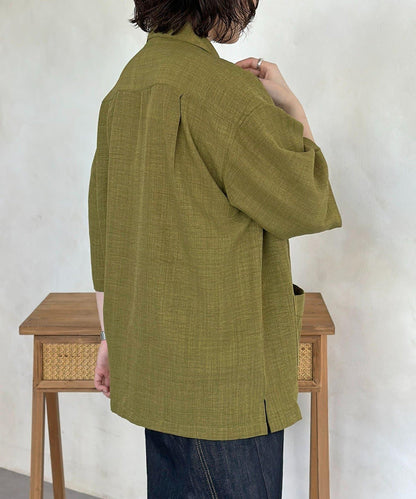 花卉刺繡古巴襯衫