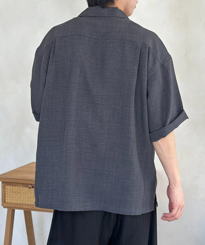 花卉刺繡古巴襯衫