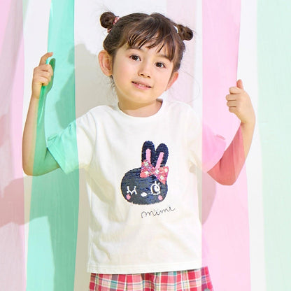 mimiちゃん 亮片刺繡 T恤