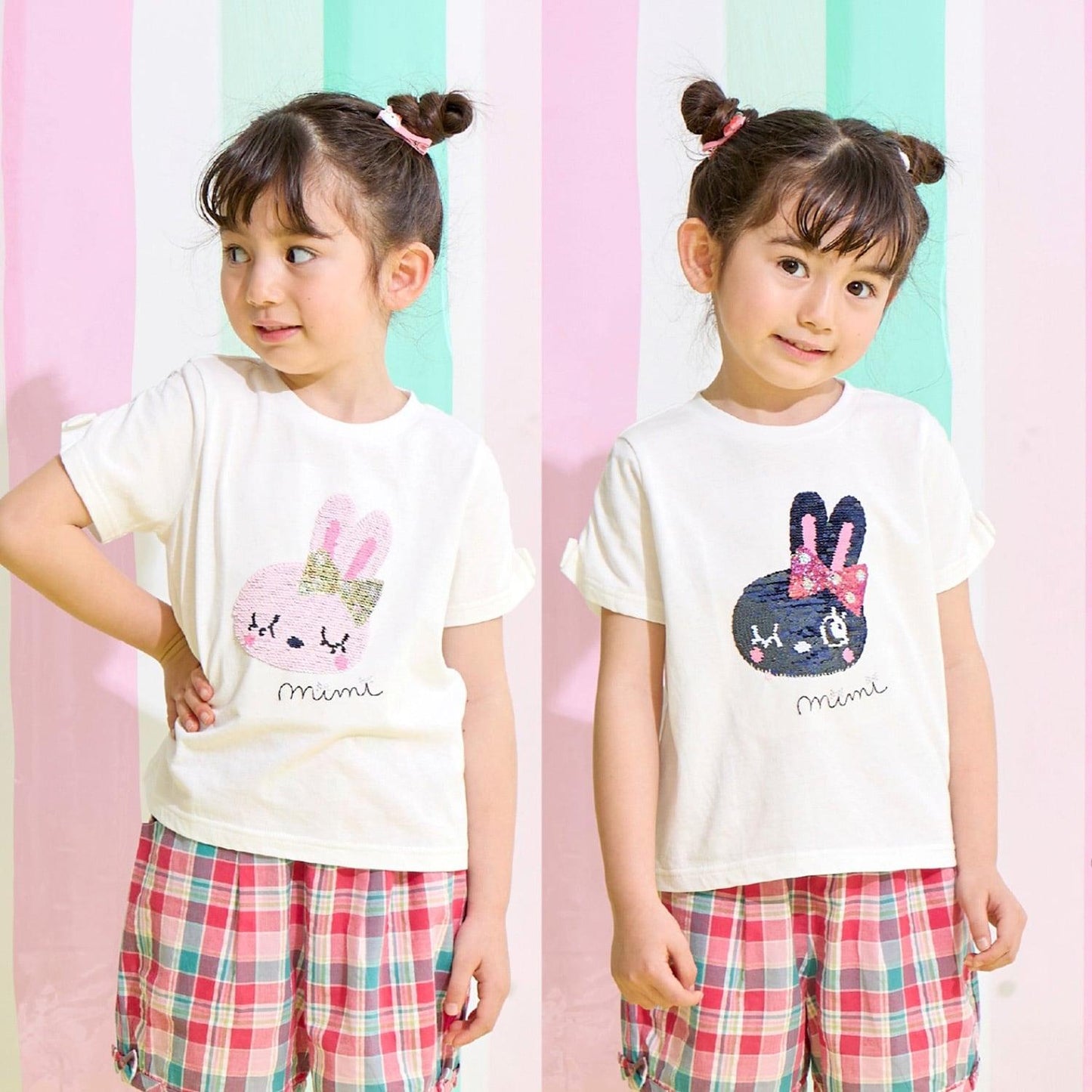 mimiちゃん 亮片刺繡 T恤
