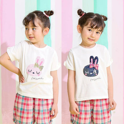 mimiちゃん 亮片刺繡 T恤