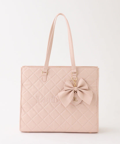 LouLoumei 絎縫 蝴蝶結掛飾 可自立 Carry-on 托特包