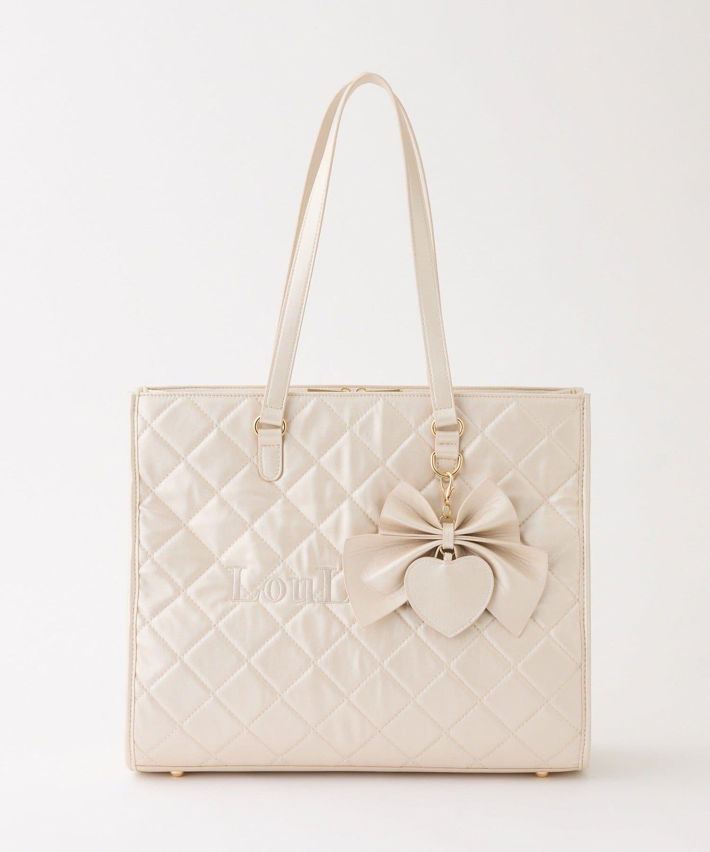 LouLoumei 絎縫 蝴蝶結掛飾 可自立 Carry-on 托特包