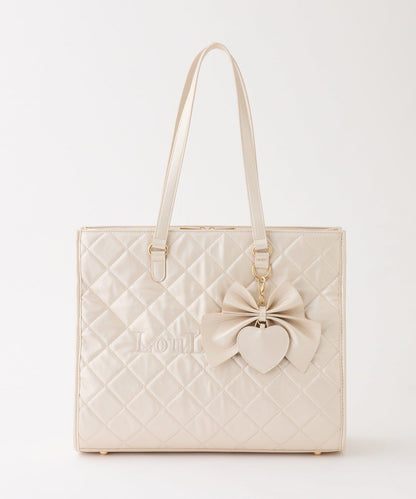 LouLoumei 絎縫 蝴蝶結掛飾 可自立 Carry-on 托特包