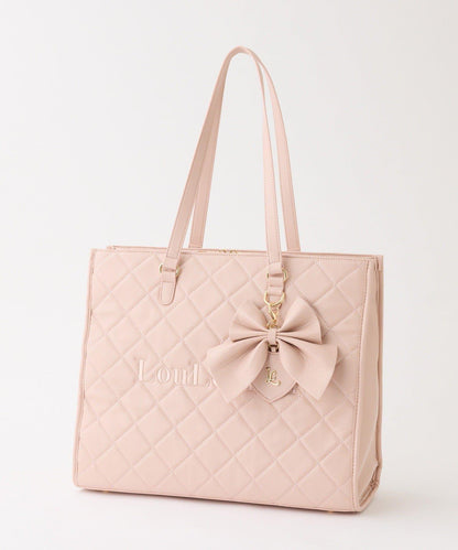 LouLoumei 絎縫 蝴蝶結掛飾 可自立 Carry-on 托特包
