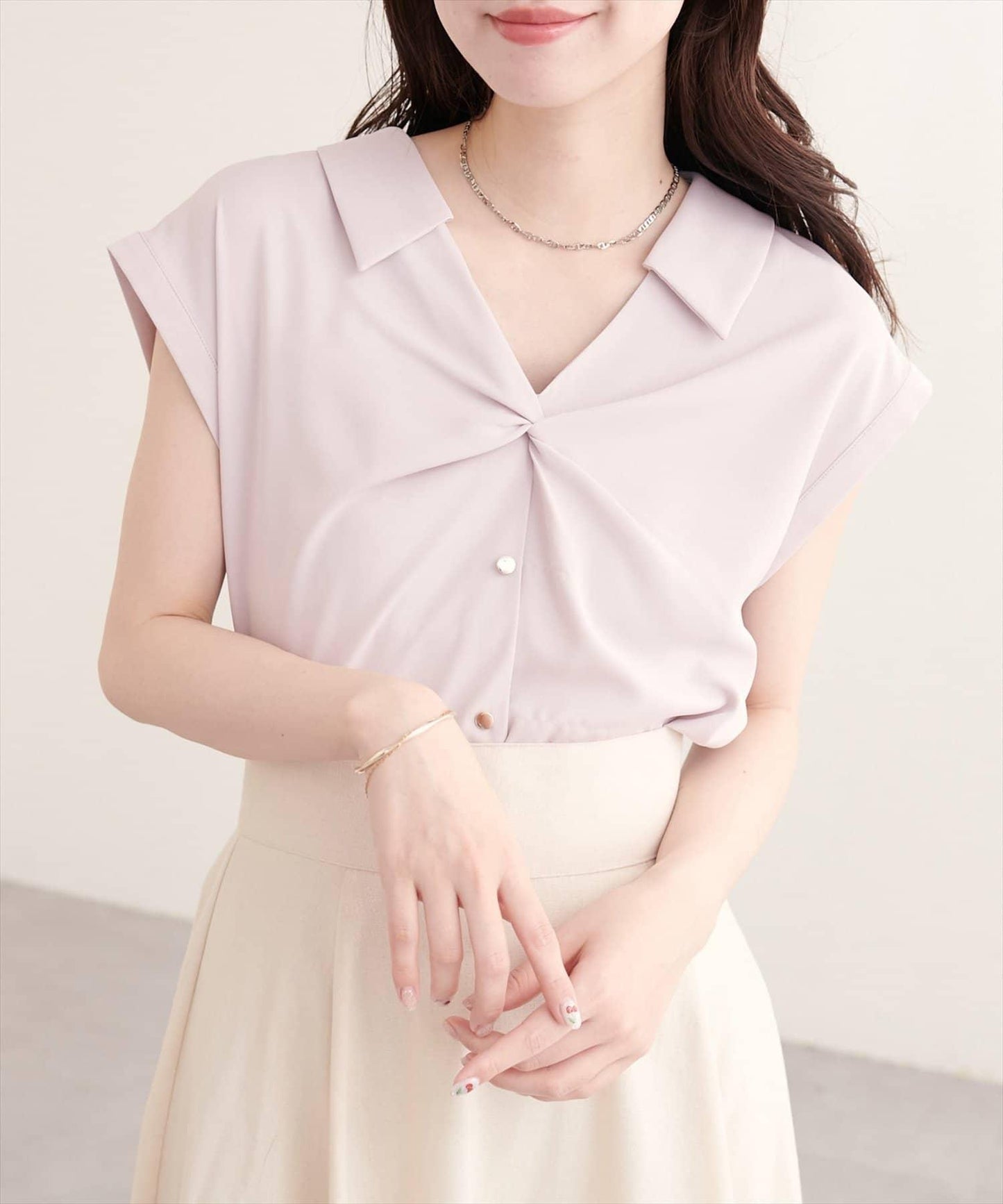 扭褶設計 女式襯衫