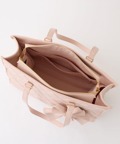 LouLoumei 絎縫 蝴蝶結掛飾 可自立 Carry-on 托特包