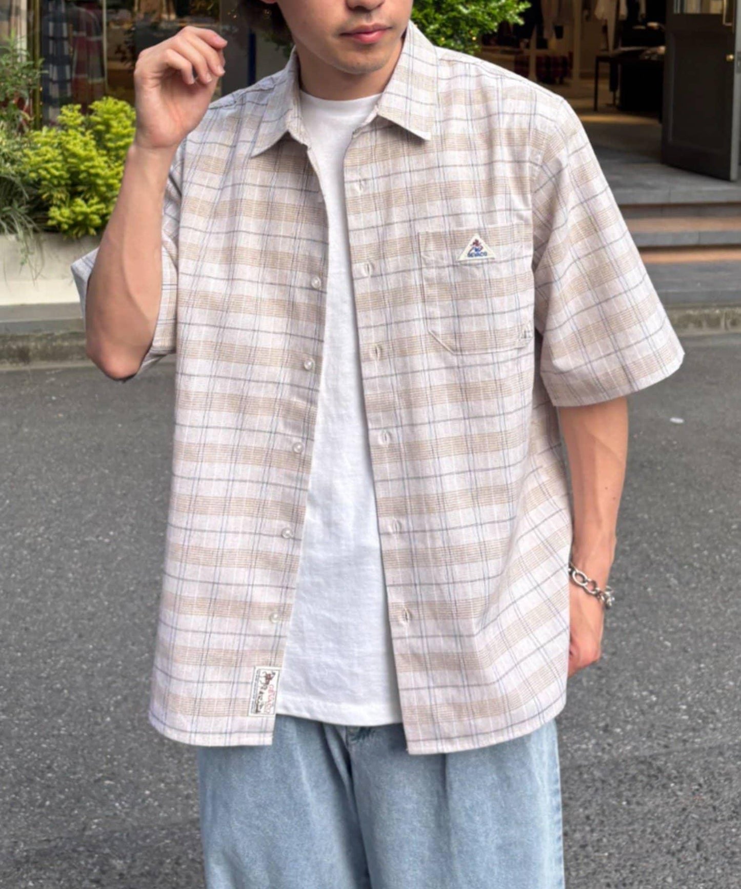 GEVACO/ゲバコ 常規領 口袋 純色 襯衫