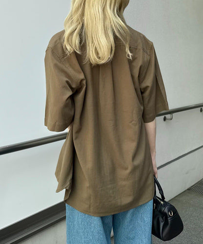 GEVACO/ゲバコ 常規領 口袋 純色 襯衫