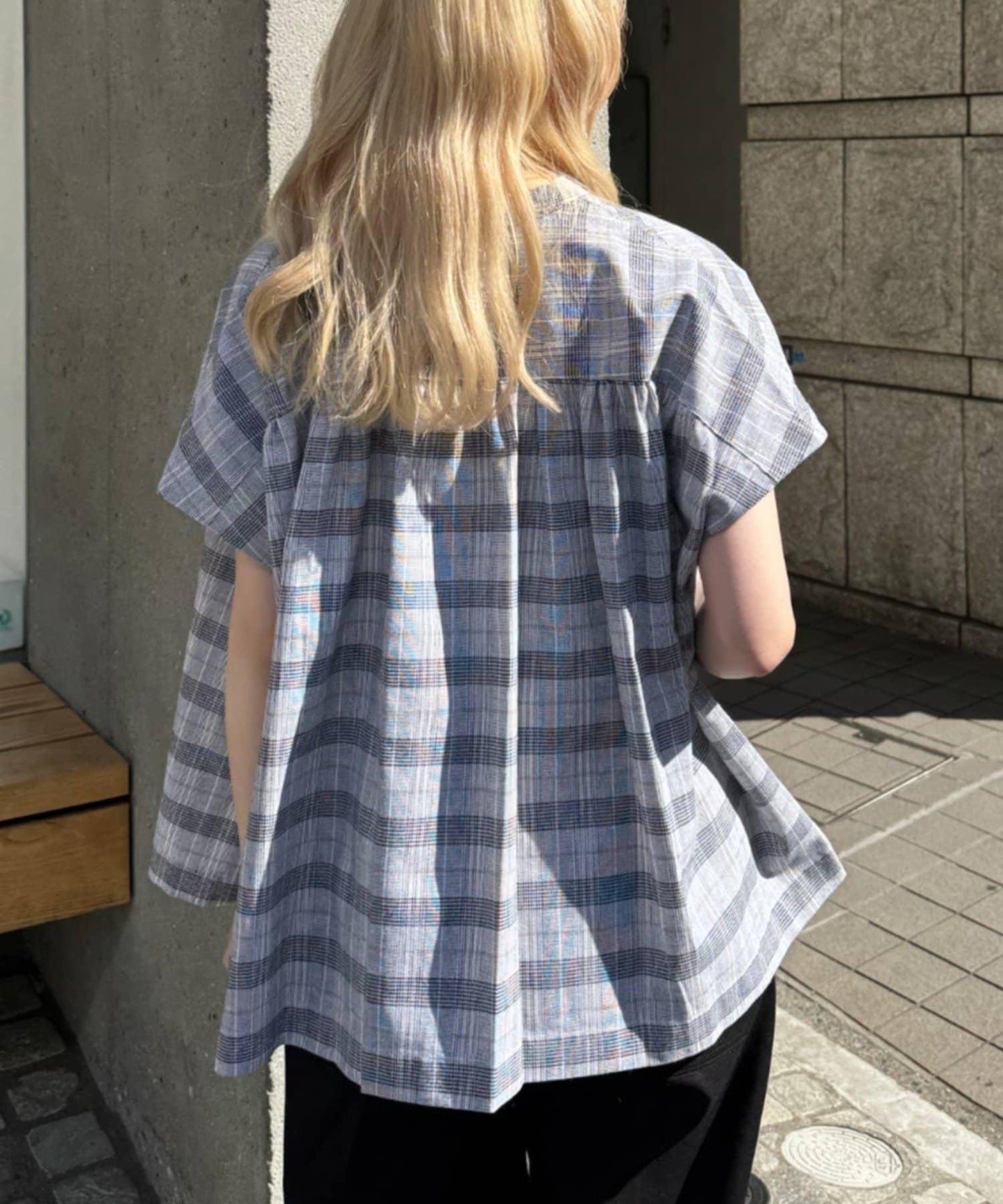 GEVACO/ゲバコ 法式短袖立領襯衫