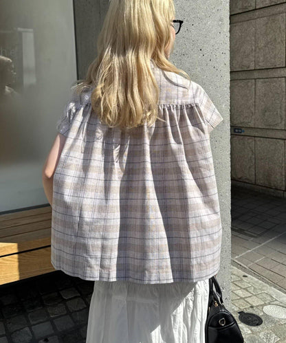 GEVACO/ゲバコ 法式短袖立領襯衫