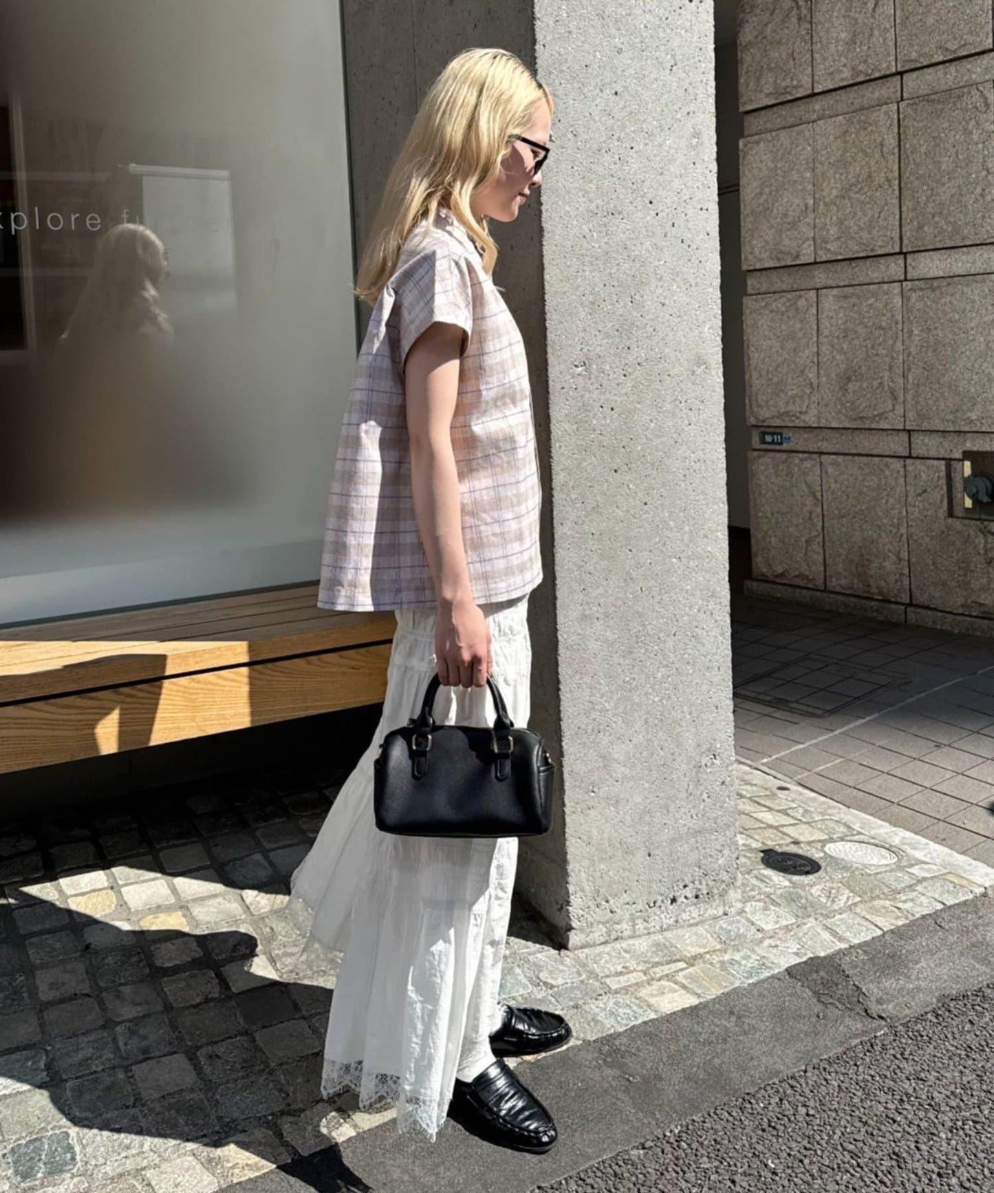 GEVACO/ゲバコ 法式短袖立領襯衫