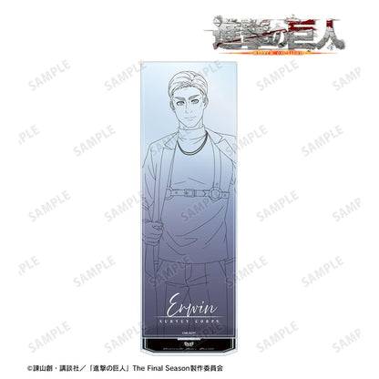 進撃の巨人（進擊的巨人） エルヴィン 特大亞克力立牌 新繪 揹帶風格 線稿ver.