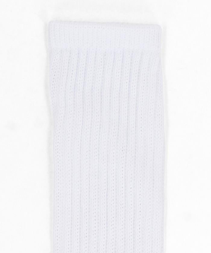 Sinker 純色 白色 船型結構 彈力 中筒襪 (25.0-27.0cm)