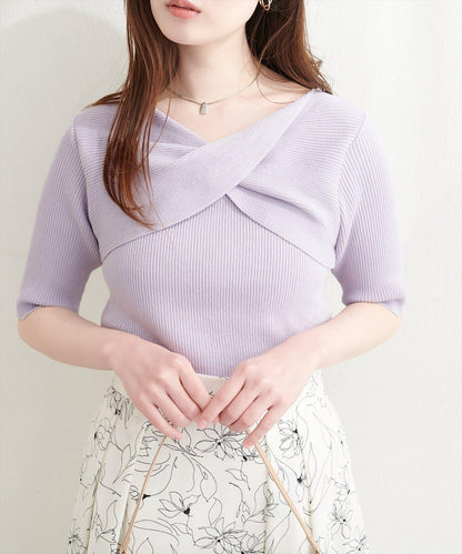 natural couture 扭結設計 針織上衣