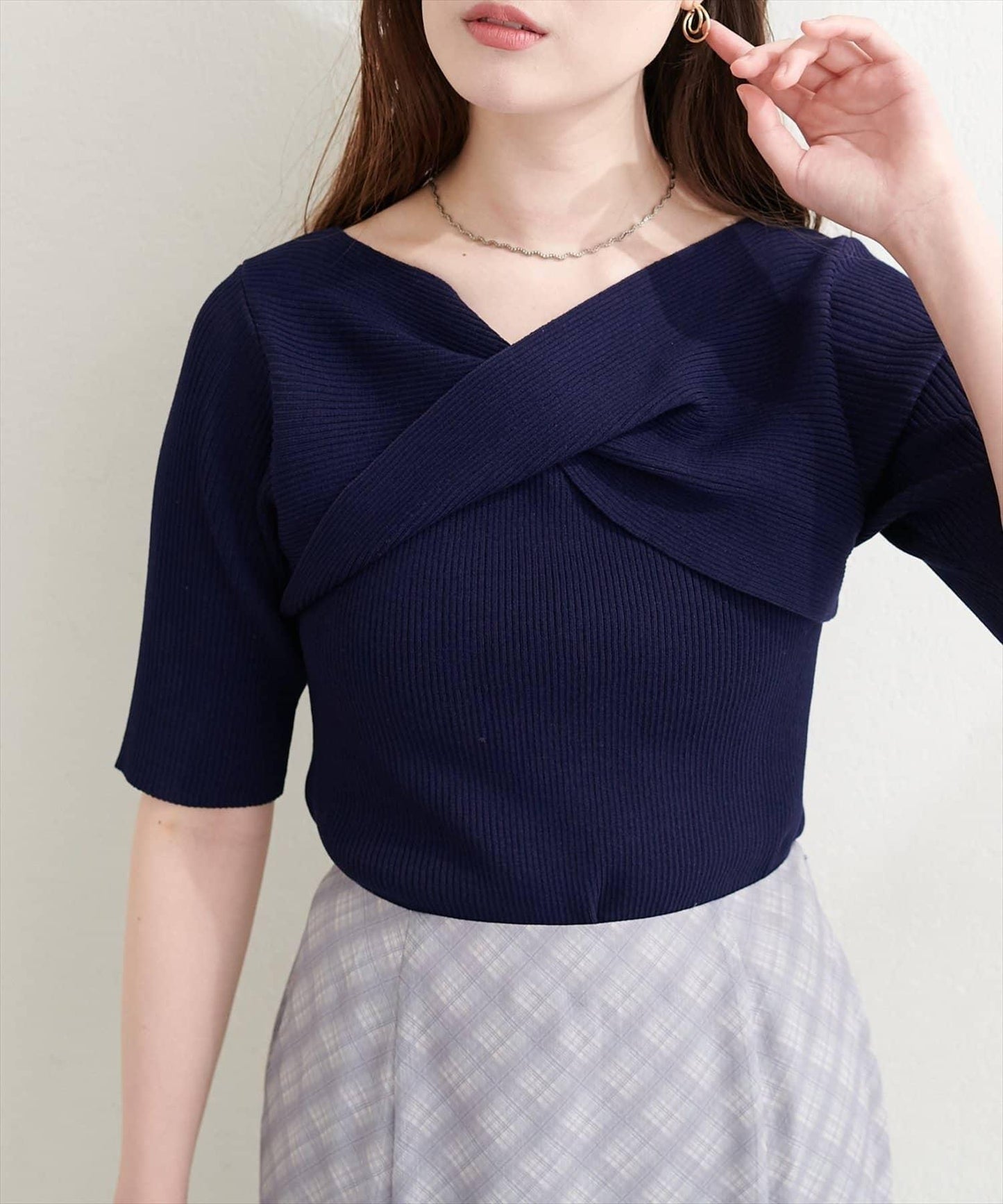 natural couture 扭結設計 針織上衣