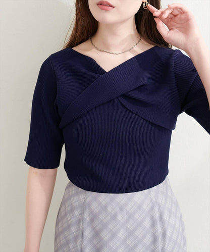 natural couture 扭結設計 針織上衣