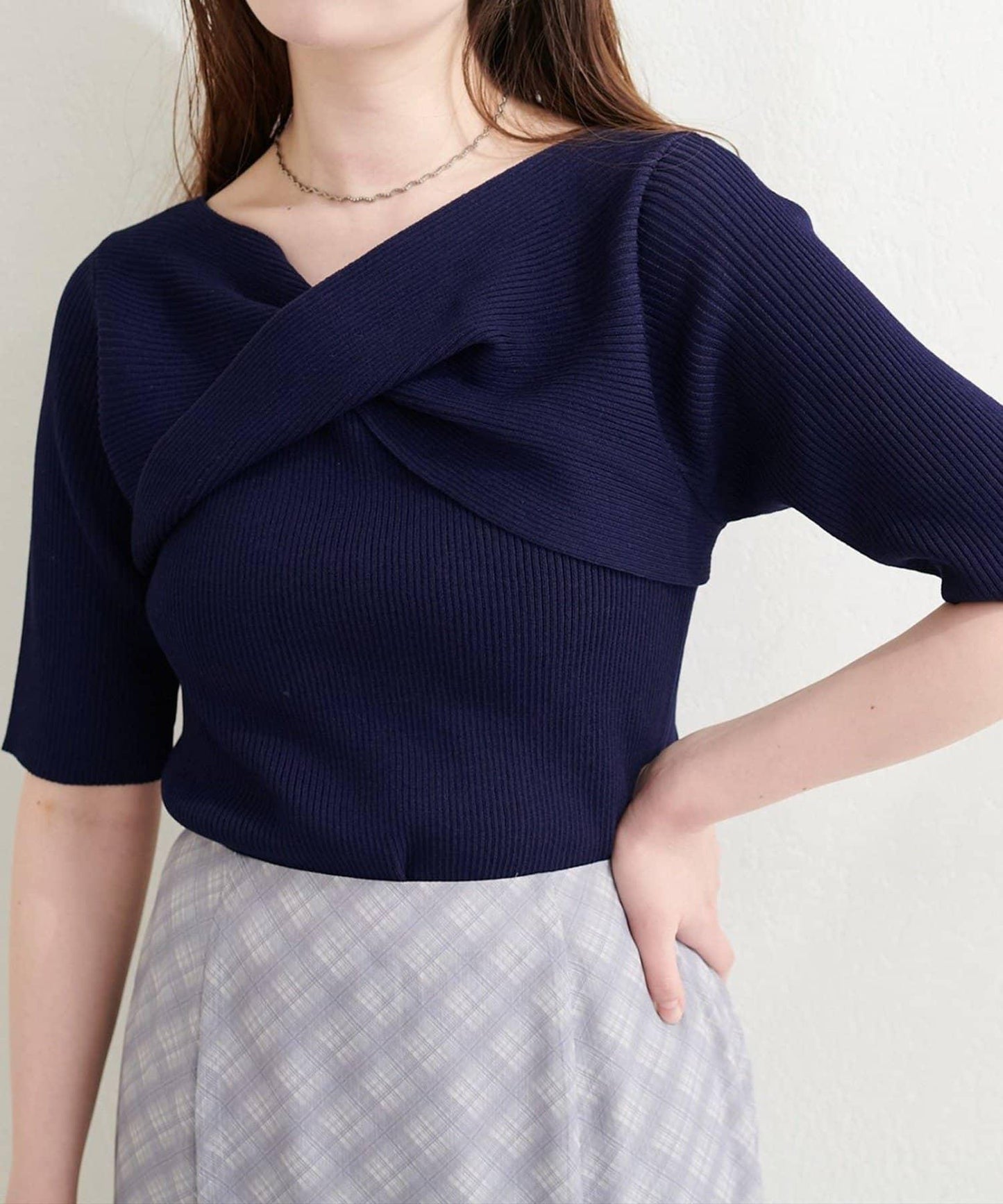 natural couture 扭結設計 針織上衣