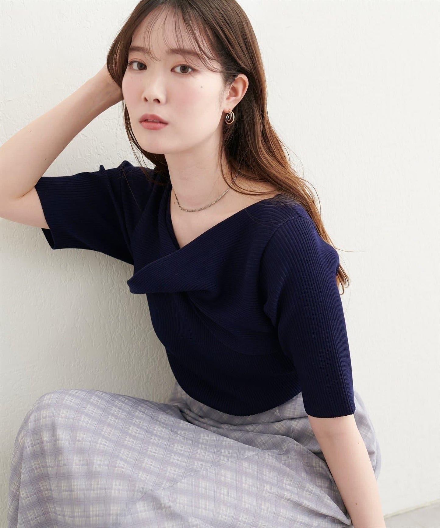 natural couture 扭結設計 針織上衣