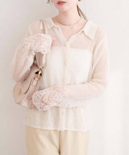natural couture 有領 設計袖 針織上衣