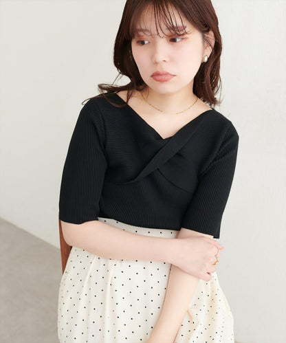 natural couture 扭結設計 針織上衣