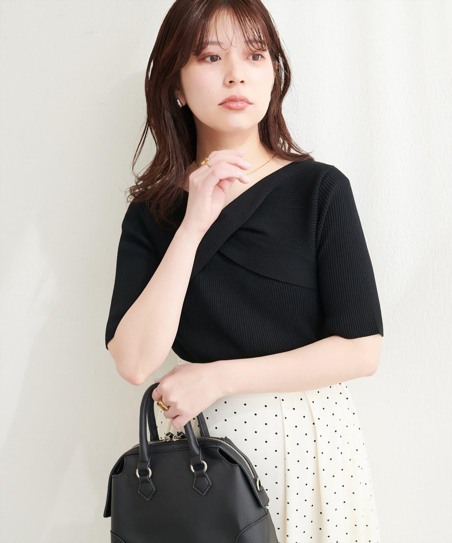natural couture 扭結設計 針織上衣