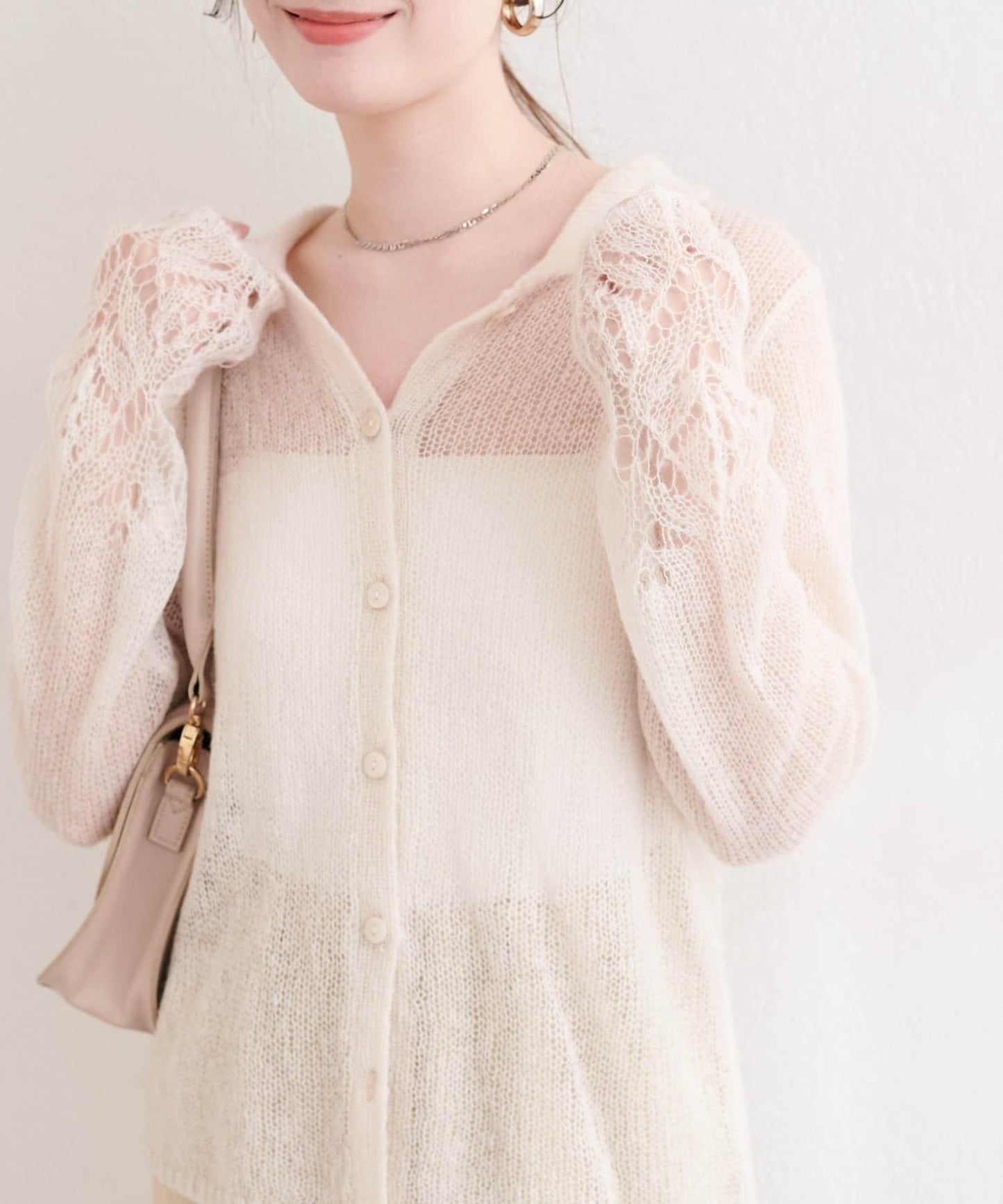 natural couture 有領 設計袖 針織上衣